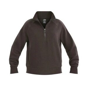 NWT Avia Women's Ottoman 1/2 Zip Sweatshirt, Size 3XL (22) DARK BROWN